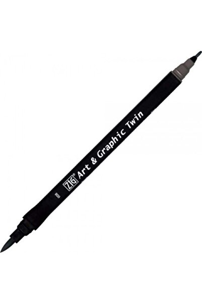 Zig Art & Graphic Twin Tut-80 Fırça Uçlu Marker Gray 008