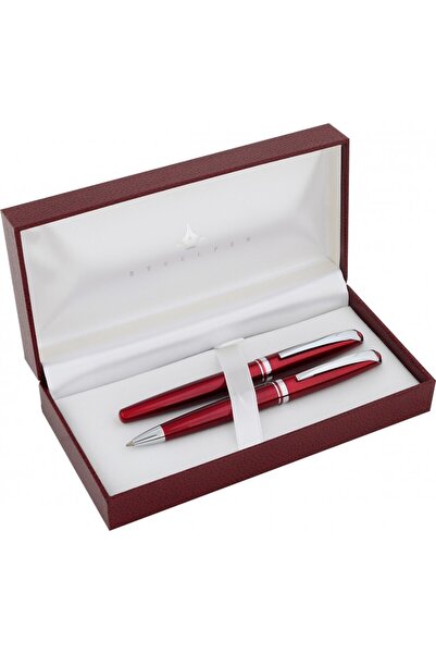 Genel Markalar Truva Dolma & Tükenmez Kalem Seti Bordo 0162