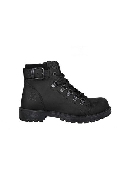 Raker Unisex Μαύρες Μαύρες Δερμάτινες Μαύρες Μπότες Nubuck 8028 (Ανάμεσα σε 36-39)