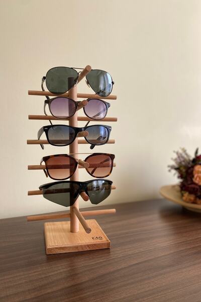 K&G foot rest Decorative Wooden, 6-Piece Glasses Stand, Glasses Organizer, Glasses Organizer