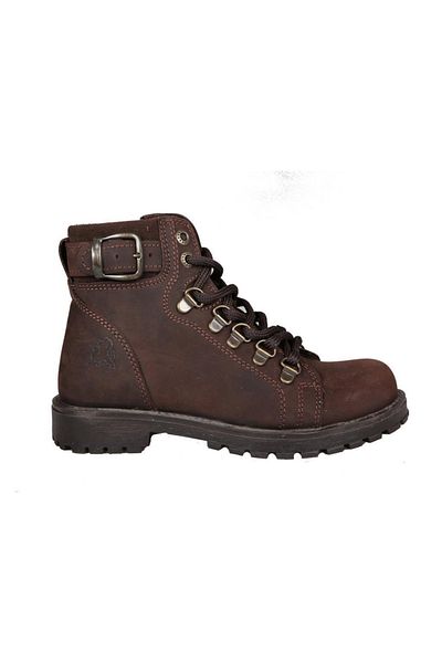 Raker Unisex καφέ καθαρό δέρμα σουέντ μπότες 8028
