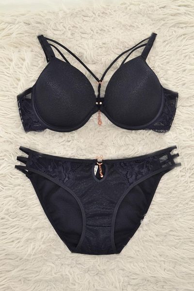 Le Jardin 5020-b Set de sutien cu sclipici din silicon cu sârmă