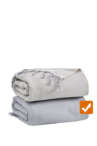 Reyo Home 100% Cotton Double Duvet Cover And Bedspread 200x230 Cm Gray