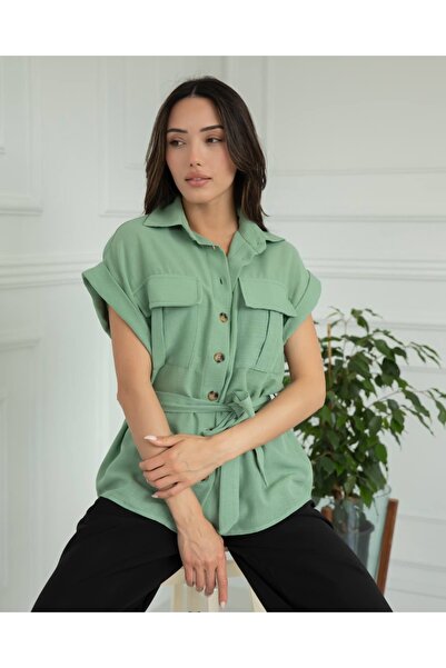 ALYA BUTİK Mint Gömlek