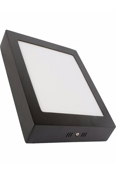KADERTEKNO Led Tavan Wc Kiler Ofis Lambası 24 W Kare Armatür Sıva Üstü Siyah Kasa Beyaz Işık 6500 K 220 V