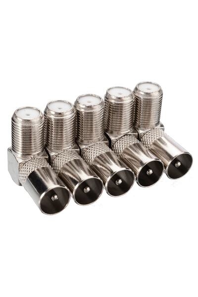 Powermaster F Dişi - Erkek Anten Fiş Çevirici 90 Derece 10 Adet