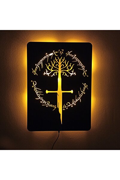 Lord of the Rings Yüzüklerin Efendisi Narsil&gondor Led Tablo