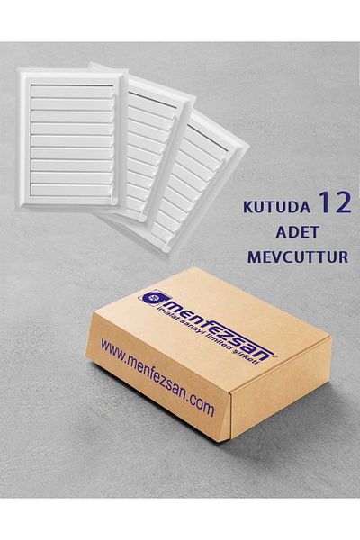 MENFEZSAN 37 x 37 12 Pieces Plastic Vent Bathroom WC Ventilation Vent Surface Movable Shutter