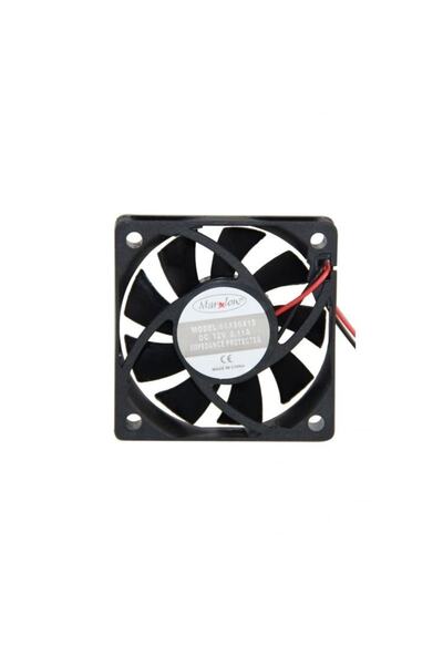 TEKNOGREEN 60x60x15mm 12V DC 2 Pin مروحة بلاستيكية