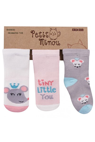 Petit Minou Baby Girl 3-Piece Little You Socks