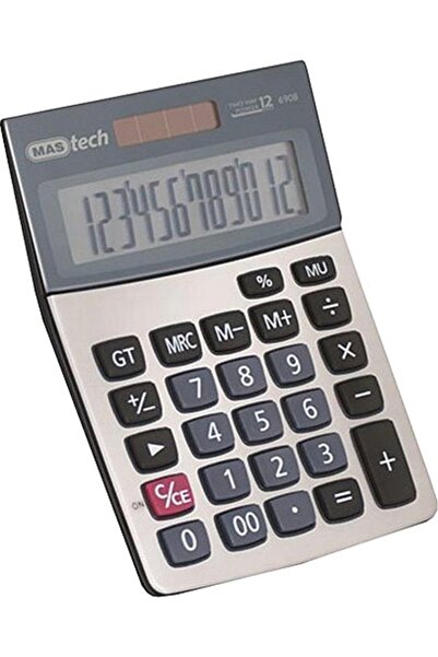 Mas Aüstü Hesap Makinası 12 Hane 6908