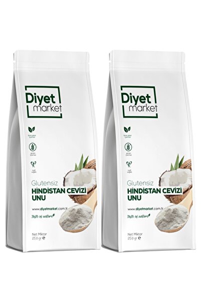 DİYET MARKET Glütensiz Hindistan Cevizi Unu 250 gr 2 Paket