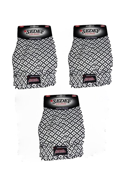 Sedef Yıldızı Sedef Yıldız Ανδρικό χτενισμένο βαμβακερό μποξεράκι 3 τεμαχίων ...