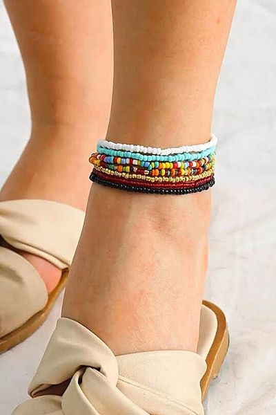 Multicolor anklet shop