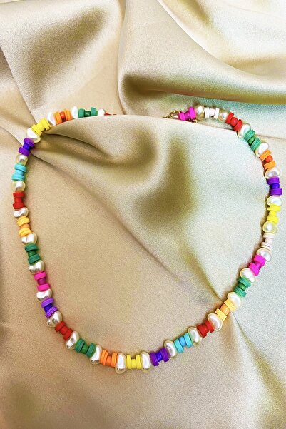 Karlay قلادة خرز فيمو رملية ملونة