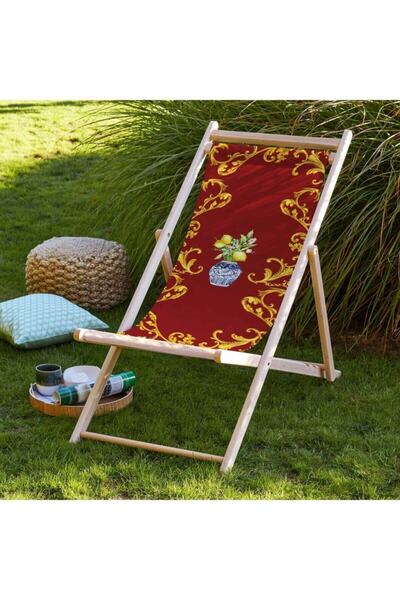 Adawall Red Lemon Katlanabilir Şezlong