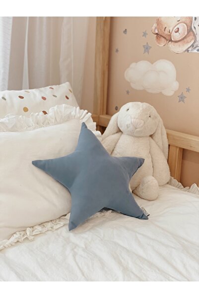 Hestia Home Декоративна възглавница със звезда - Плюшена възглавница със звез...