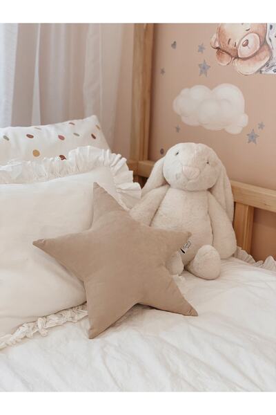 Hestia Home Pernă decorativă de pluș cu model de stele - pernă drăguță și dis...
