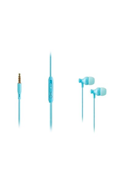 Ktools Spring Stereo Kablolu Mikrofonlu Kulaklık 120 Cm Mavi