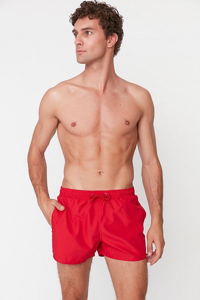 Trendyol Collection Extra kurzer roter Badeanzug - Sea Shorts TMNSS22DS0025