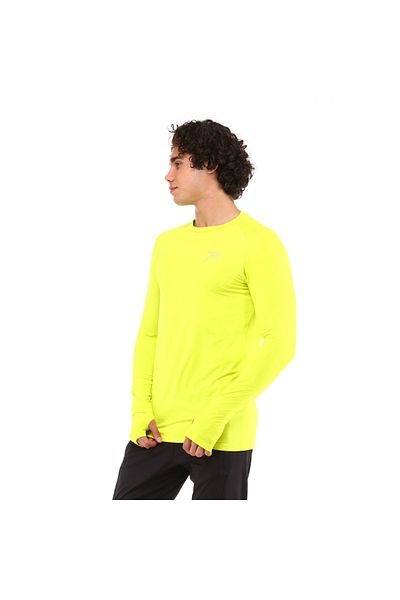 raru Tricou sport Ignıs galben cu mânecă lungă pentru performanță tehnică