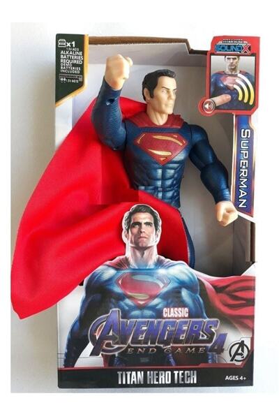 AVENGERS Süpermen Yeni 30cm Cm Elektronik Sesli Figür Pil Dahil