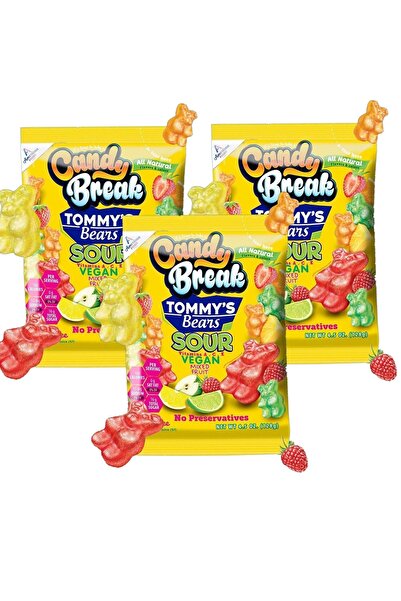 Tommy's Bears Karışık Meyveli Ekşi Yumuşak Şeker 3 X 128 Gr