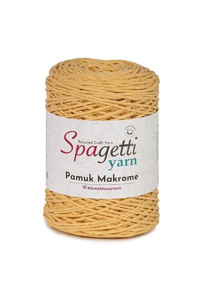 Spagettiyarn Μαλακό κίτρινο βαμβακερό σχοινί μακραμέ