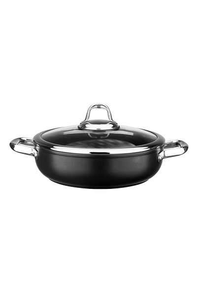 Leggno Mst2828st24bk Master Titanium Shallow Pot Black 24 Cm