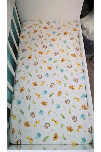 Babynia 100% Cotton Children's Fitted Sheet 90x190 (2 Pieces) Cute Animals