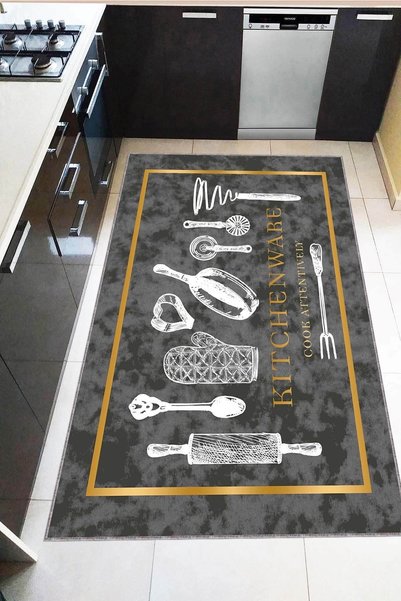 Viva Home Yıkanabilen Leke Tutmayan Kaymaz Tabanlı Kitchenware Mutfak Halısı ...