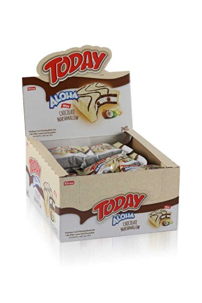 Elvan Aloha Beyaz Çikolatalı Marshmallowlu Kek 40 Gr. 24 Adet (1 Kutu)