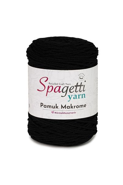 Spagettiyarn Μαύρο βαμβακερό σχοινί μακραμέ