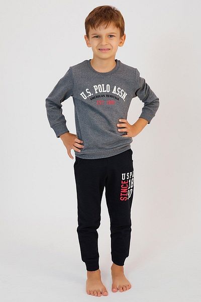 U.S. Polo Assn. U.S. Polo Assn Open Melange Διπλό Σετ με ραβδώσεις