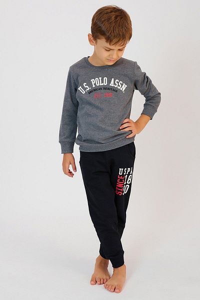 U.S. Polo Assn. U.S. Polo Assn Open Melange Διπλό Σετ με ραβδώσεις