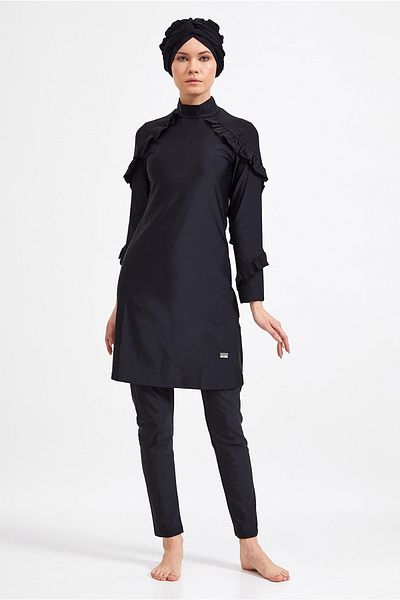 Adasea Γυναικείο μαγιό Lycra Ruffle Design Full Covered Hijab 4104