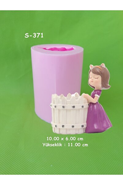 AnkaHobiMarket Sepetli Kız (çit) Silikon Kalıp
