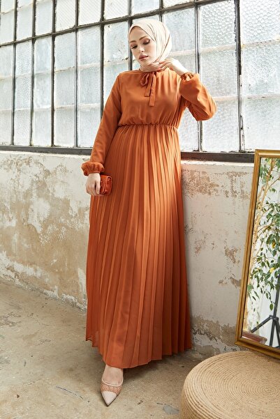 InStyle Πλισέ Limelda Chiffon Hijab Φόρεμα - Πλακάκι