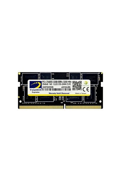 Avanod Twinmos Mdd432Gb3200N, 32Gb, Ddr4, 3200Mhz, 1.2V Notebook Ram