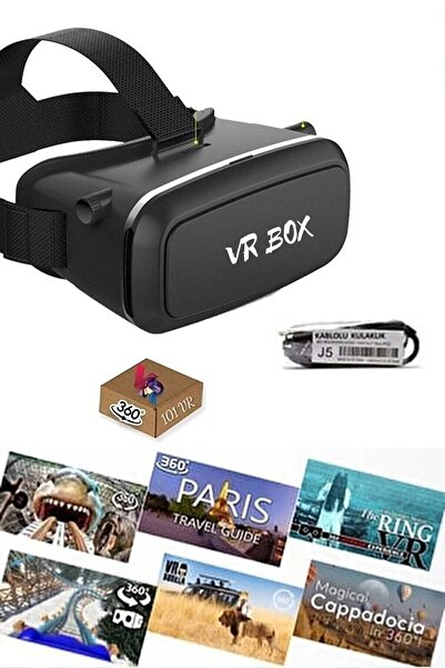 VR BOX Vr Sanal Gerçeklik Gözlüğü Kulaklık Eğlenceli Içerik Paketi