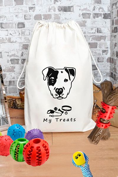 kesesepeti Washable Various Patterned 100% Cotton Dog Storage and Food Organizer Bag - Organizer | perro