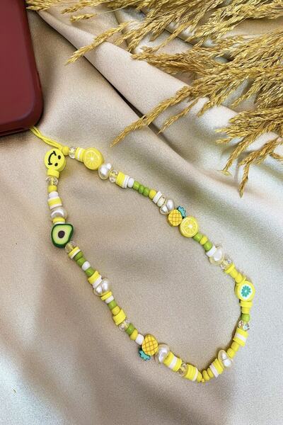 Karlay Sarı Telefon Askısı Telefon Ipi Charm