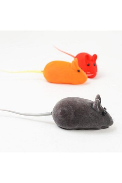 Zeki Karga Voice Mouse Cat Training Toy Play Mouse Plush Toy 2 Pieces
