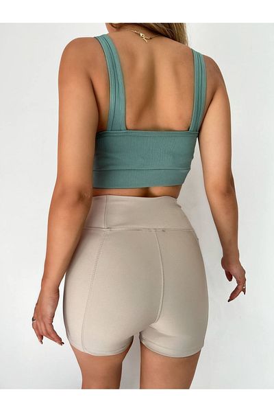 Ligossi Cream Colored Women's Sports Leggings - Sea Shorts and Swimsuit