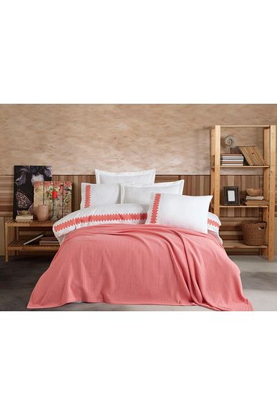 Hobby Scarlet Double Duvet Cover Pique Set Powder