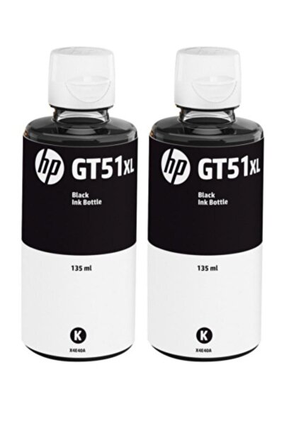 HP Gt51xl Ink Tank Ikili Siyah Kartuş Dolum Mürekkep Seti Gt51xl-gt5811-28a-bk-2li