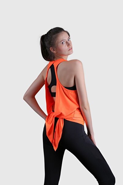 HALVMAN Orange Bikini Top - Tie Waist Sports Undershirt Hlv1332