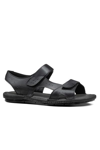 İmerShoes Καθημερινά ανδρικά δερμάτινα άνετα μαλακά καλοκαιρινά πέδιλα με μονό λουράκι Velcro αντιολισθητική σόλα 107