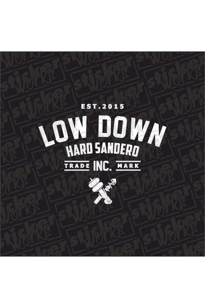 Sticker Works Low down Hard Sandero Back Glass Sticker