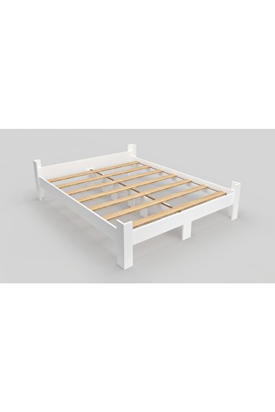 Ninnimo Asos Çift Kişilik 160x200 Yatak Uyumlu Beyaz Mdf Karyola